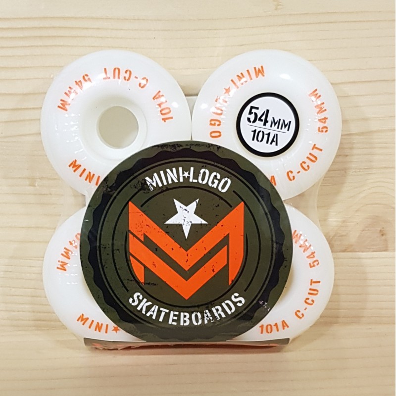 MINI LOGO 4 ROUES 54MM C CUT 101A WHITE