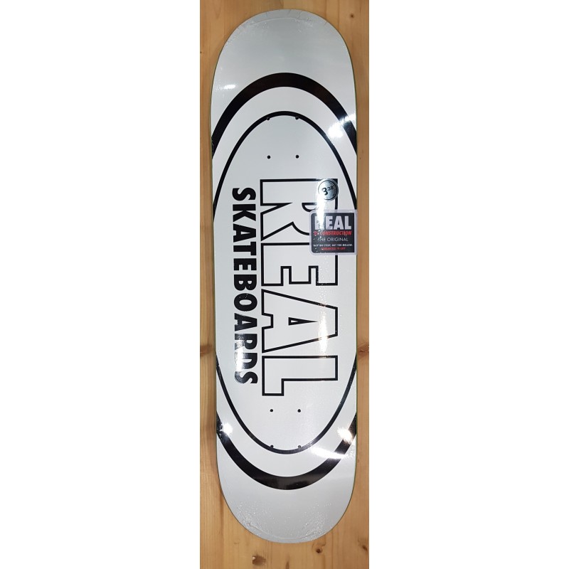 REAL DECK 8.38" TEAM CLASSIC OVAL WHITE