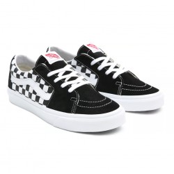 VANS SK8-LOW CANVAS SUEDE CHECKERBOARD BLACK WHITE