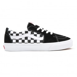 VANS SK8-LOW CANVAS SUEDE CHECKERBOARD BLACK WHITE