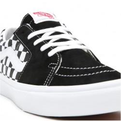 VANS SK8-LOW CANVAS SUEDE CHECKERBOARD BLACK WHITE