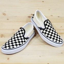 VANS SLIP-ON CHECKERBOARD BLACK WHITE