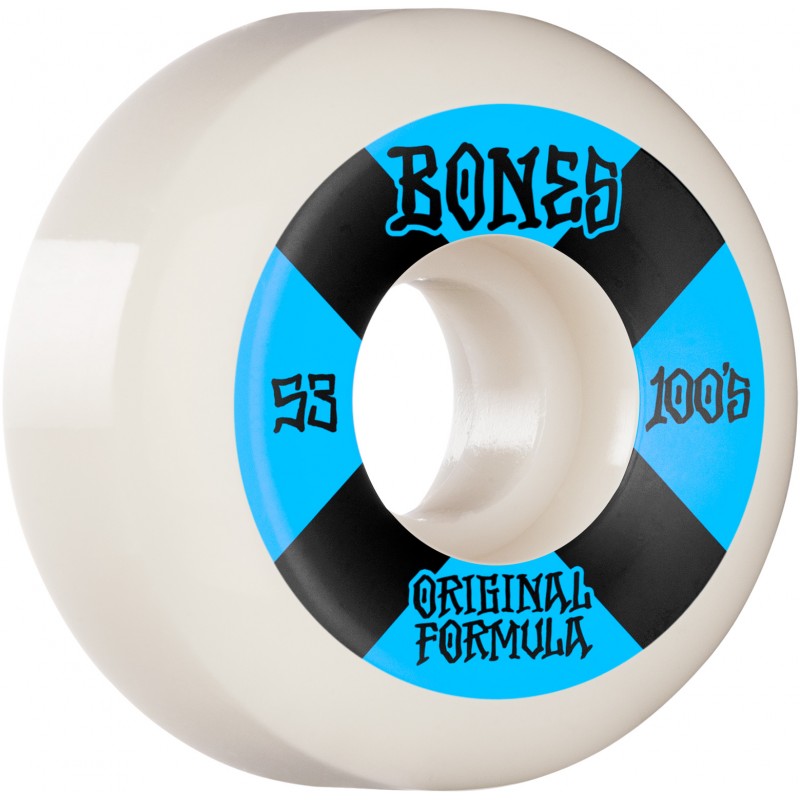 BONES 4 X ROUES 53 MM 100'S V5 WHITE SIDECUT