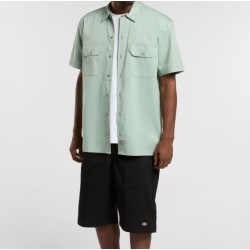 DICKIES CHEMISE WORKSHIRT MANCHES COURTES ICEBERG GREEN