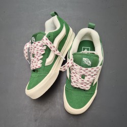 VANS KNU SKOOL FLORAL LACES FAIRWAY GREEN