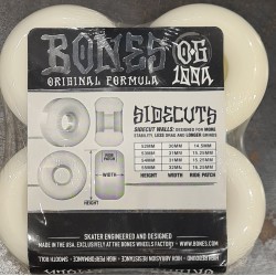 BONES 4 X WHEELS 100s 53 MM V5 SIDECUT 100A WHITE SKATEBOARD