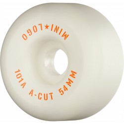 MINI LOGO 4 x WHEELS 54 MM A-CUT 101A WHITE ROUE SKATEBOARD